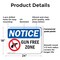 Signmission Gun Free Zone, 24 in W x Rectangle, Plastic OS-2PACK-NS-P-1824-L-15756 - alternate 8